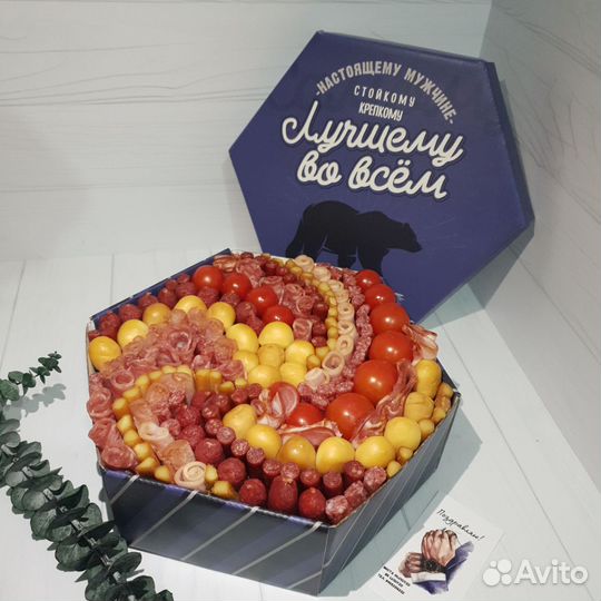 Сырно-мясная коробочка/съедобный букет