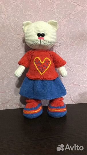 Подарок Кот Тильда вязаный