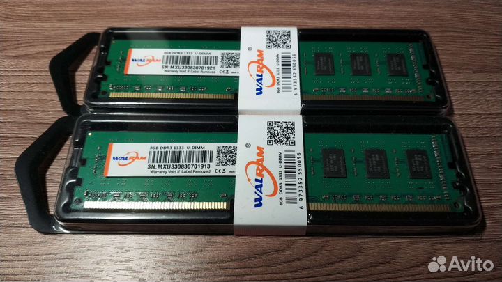 Ddr3 8 gb 1333/1600 Walram новая