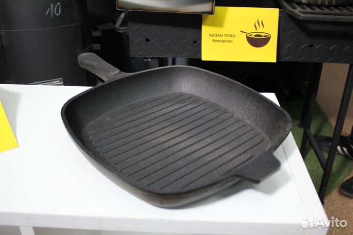 Сковорода-гриль квадратная (чугун)
