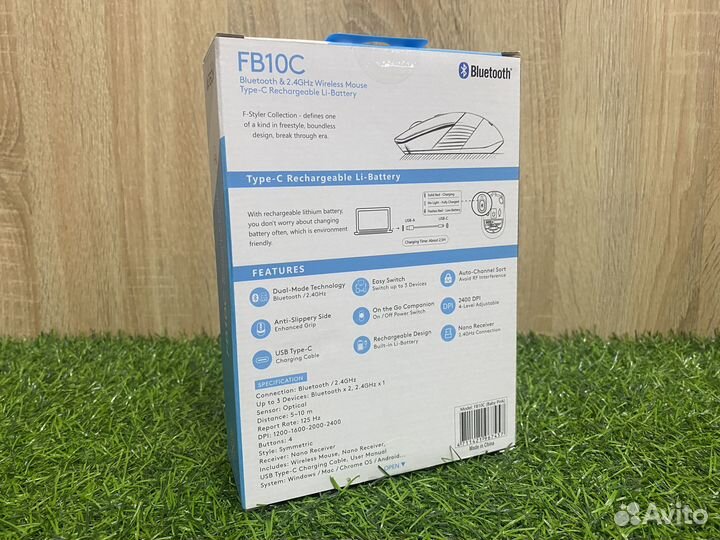 Мышь беспроводная A4Tech Fstyler FB10C