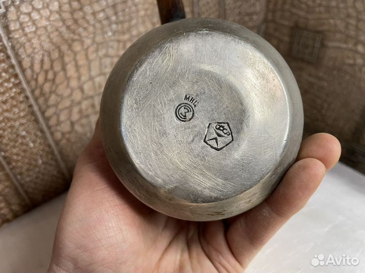 Мельхиоровая турка СССР 1970 год знак качества