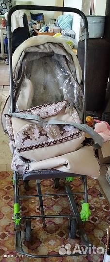 Детские санки коляска