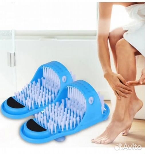 Тапки массажные с щеткой