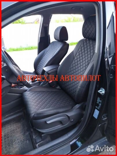 Чехлы Автопилот Hyundai Tucson 4 из экокожи чёрные