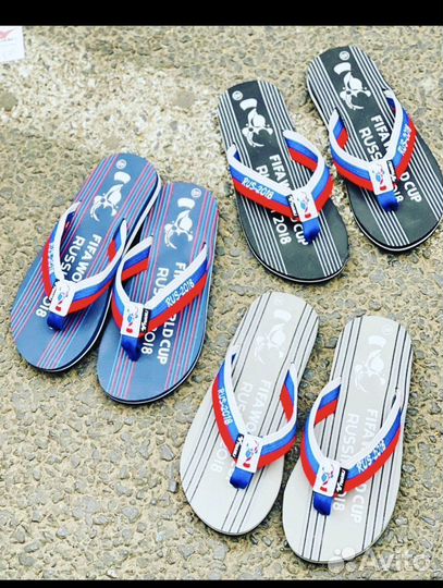 Шлепки Сланцы триколор Россия 40,41,44