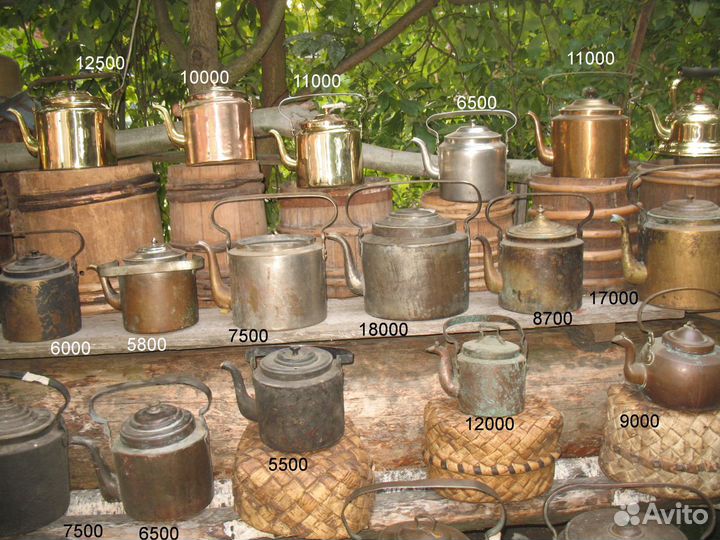 Чайник медный латунный старинный пр. и аренда