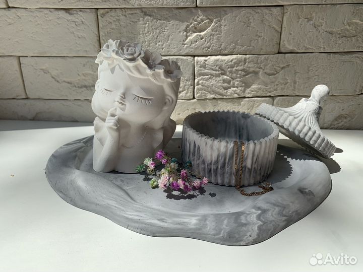 Кашпо, фигурки из гипса