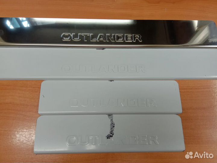 Накладки на пороги Mitsubishi Outlander 3 нерж