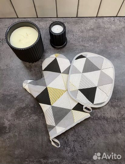 Прихватки для кухни набор: руковица и рогожка