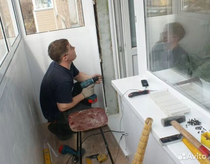 Остекление балконов и лоджий, отделка под ключ