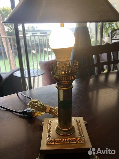 Настольная лампа Париж Восточный Экспресс Латунь