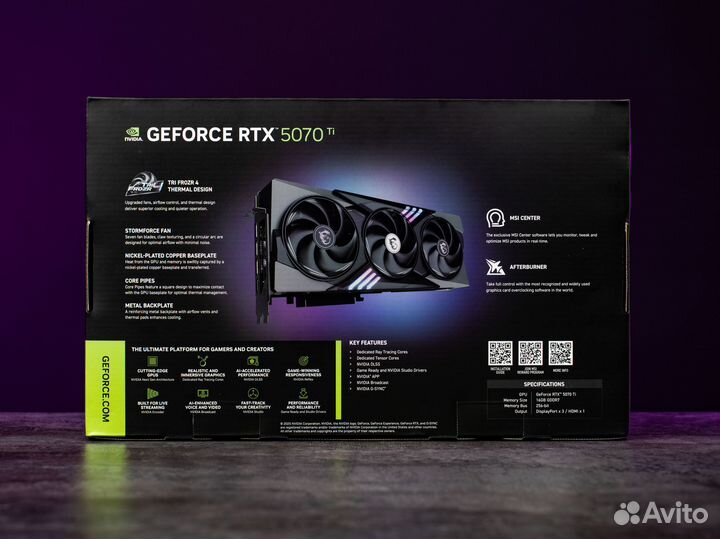 MSI GeForce RTX 5070 Ti gaming trio OC plus 16G