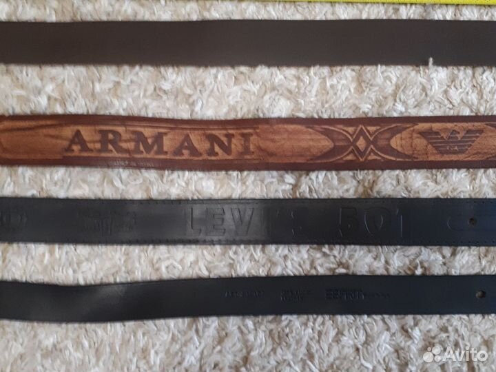 Кожаные ремни Wrangler, Armani, Levi's, Esprit