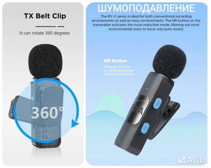 Микрофон петличный Boya