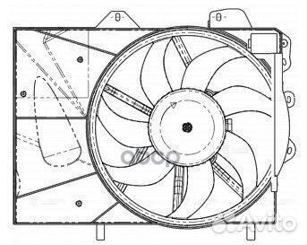 Вентилятор радиатора peugeot 207 /citroen C3