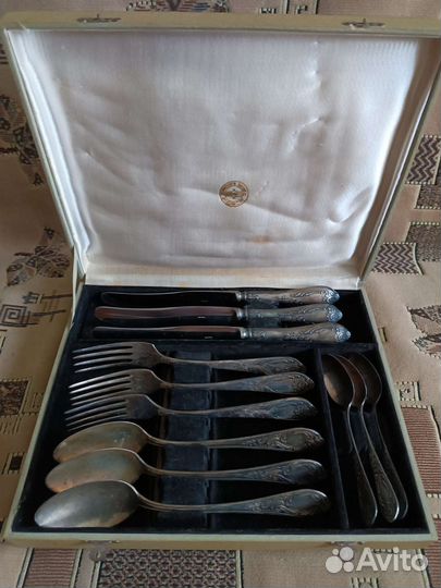 Набор столовых приборов мельхиор СССР