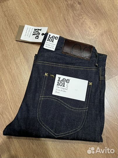 Джинсы мужские селвидж Lee 101 Slim Rider