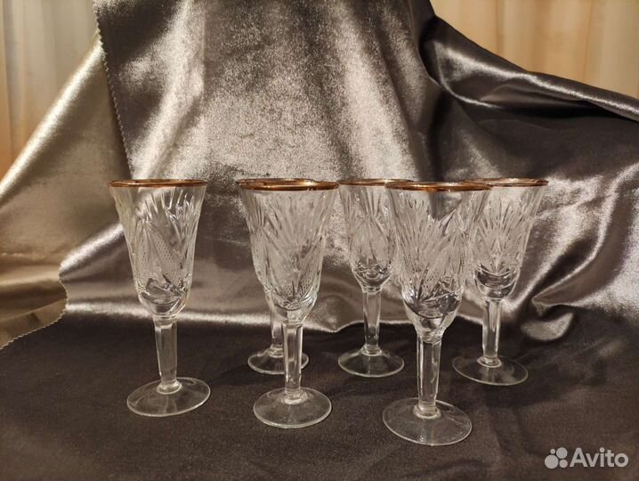 Фужеры хрустальные времён СССР