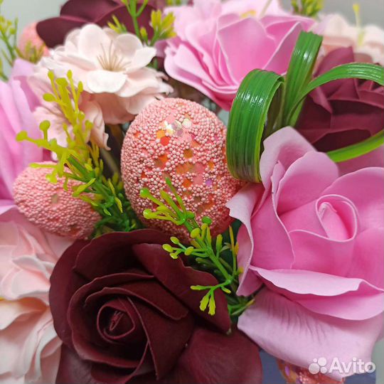 Букет из мыльных роз Пасхальный