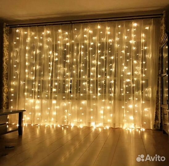 Шторка -гирлянда 3-3 метра