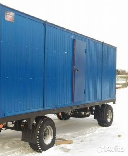 Бытовка распашонка на шасси 8x2,45м (нш-04)