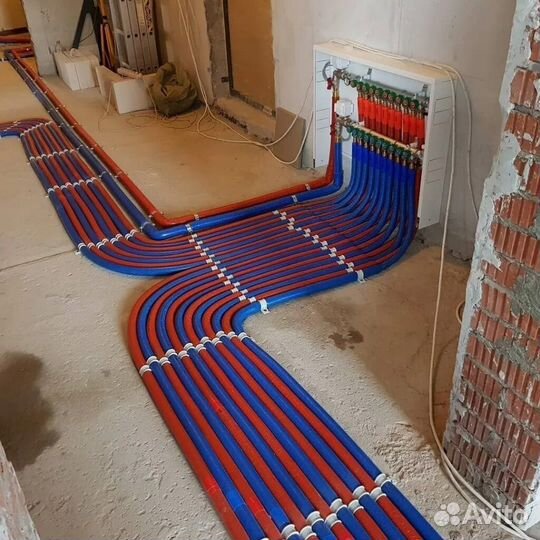 Услуги сантехника / Монтаж отопления / Теплый пол