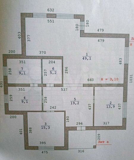 Коттедж 235 м² на участке 8 сот.
