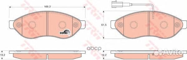Колодки тормозные дисковые перед GDB1681 TRW