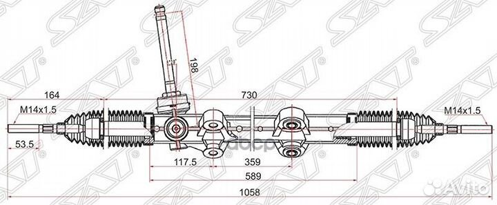 Рейка рулевая hyundai I30 07-12/KIA ceed 06- ST