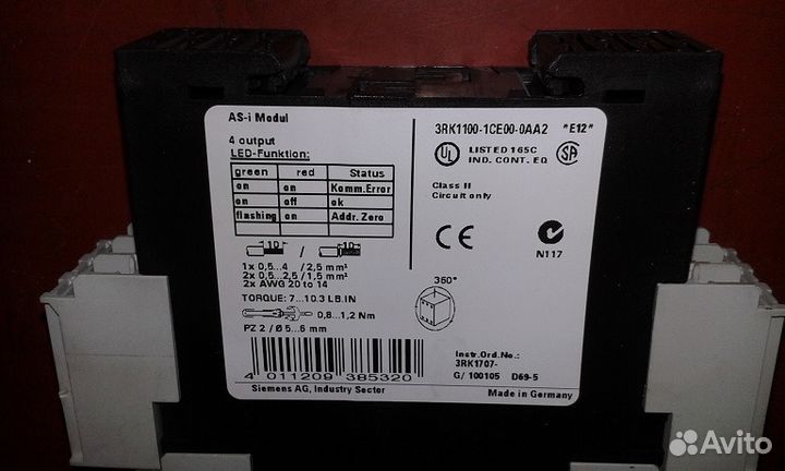 AS-интерфейс модуль Siemens SlimLine 3RK