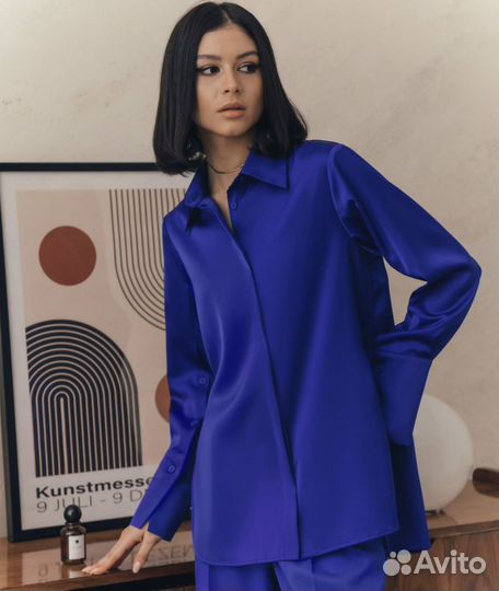 Атласная рубашка