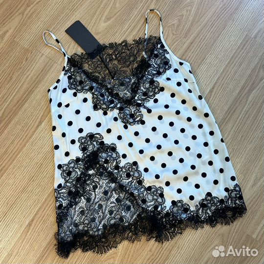 Шелковый топ Ermanno Scervino с гипюром