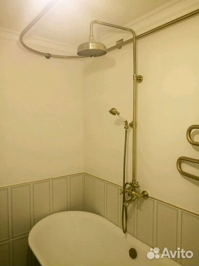 Карниз овальный бронза золото чёрный мат