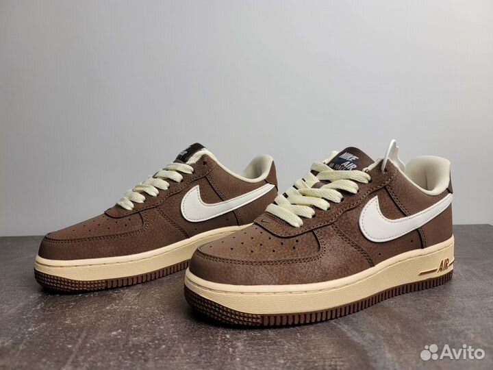 Кеды nike air force 1 коричневые