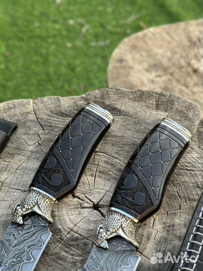 Нож гюрза из дамасской стали