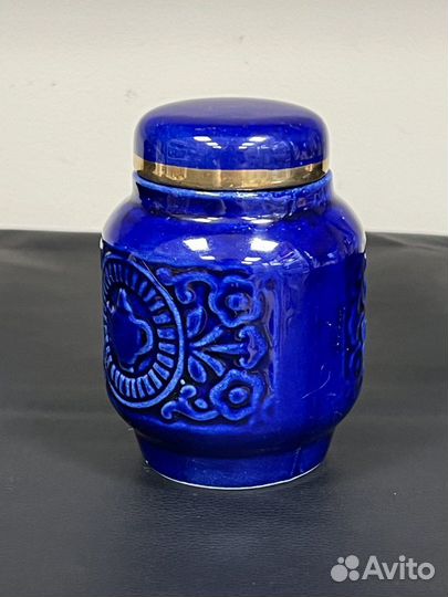 Чайница керамическая кобальт 11,3 см