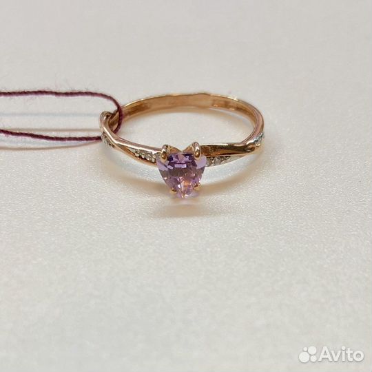Серебряное позолоченное кольцо 925 пробы