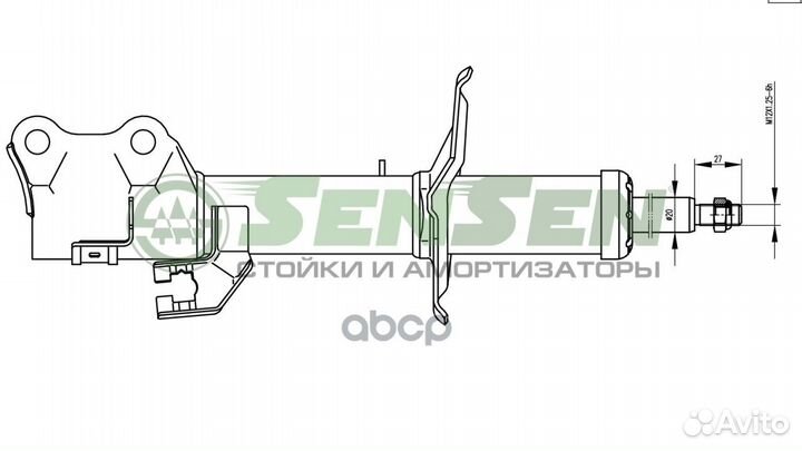 Амортизатор nissan tiida 09/07- пер.прав.газ. 4