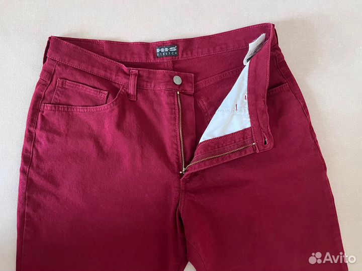 Джинсы красные мужские 52 размер