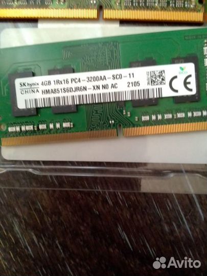 DDR4 sdram 3200 4Гб SK hynix hma851s6djr6n-XN