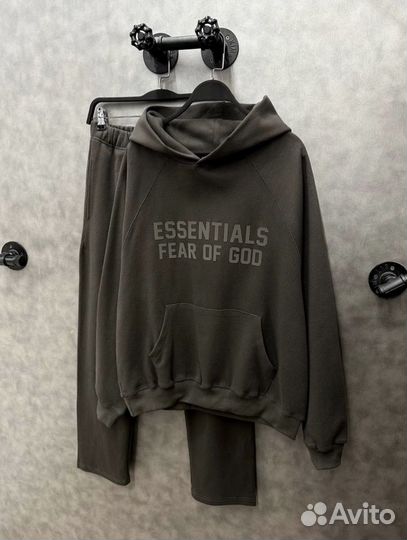 Костюм штаны худи essentials fear of god оверсайз