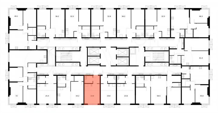 Квартира-студия, 19,8 м², 17/33 эт.