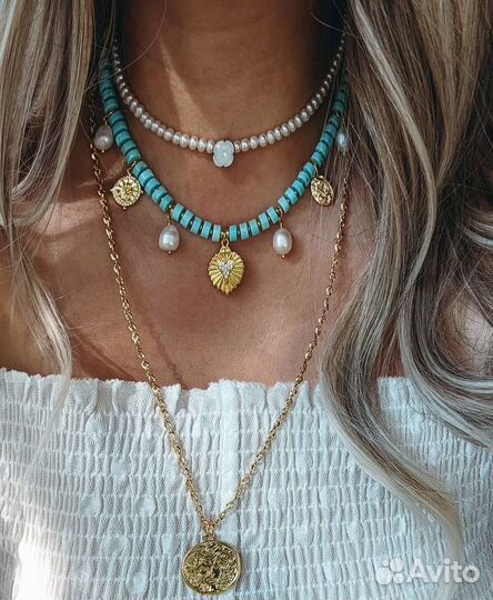 Колье из натуральных камней