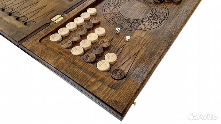 Нарды резные Гладкие 62 х 64 см бук Армения 62598