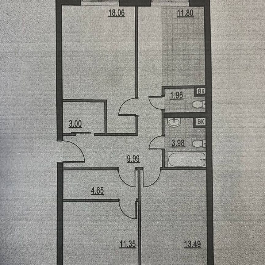 3-к. квартира, 78,3 м², 17/21 эт.