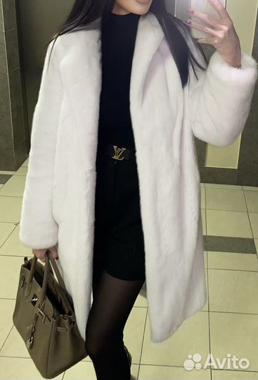 Шуба норка белая