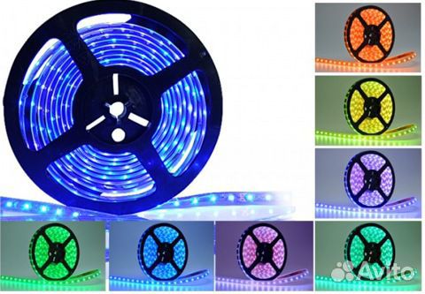 Многоцветная лента RGB 5050-30LED