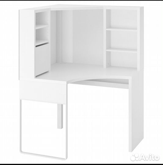 Угловой письменный стол белый и стульчик IKEA