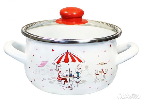 Кастрюля со стеклянной крышкой Interos Променад 2